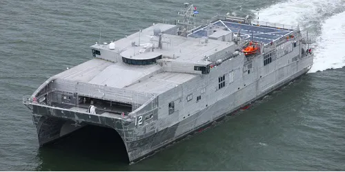 Live real-time tracking of military expeditionary fast transport USNS Newport from the United States Navy Military Sealift Command
