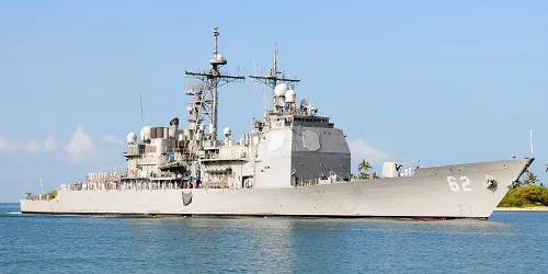 Live real-time tracking of military guided missile cruiser USS Chancellorsville from the United States Navy