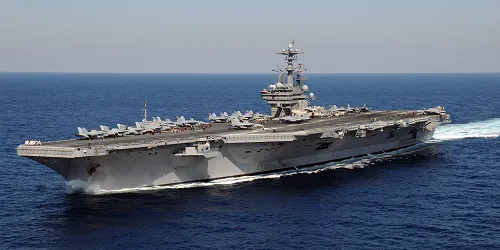 Live real-time tracking of military aircraft carrier USS George H. W. Bush from the United States Navy