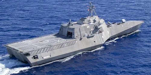 Live real-time tracking of military littoral combat ship USS Jackson from the United States Navy