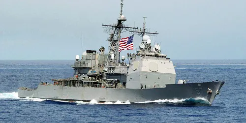 Live real-time tracking of military guided missile cruiser USS Lake Champlain from the United States Navy