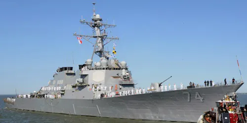 Live real-time tracking of military destroyer USS McFaul from the United States Navy