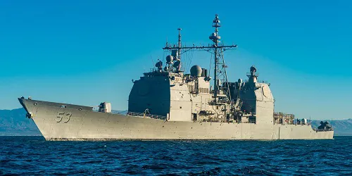 Live real-time tracking of military guided missile cruiser USS Mobile Bay from the United States Navy