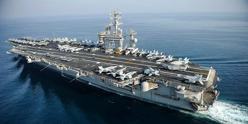 Live real-time tracking of military aircraft carrier USS Nimitz from the United States Navy