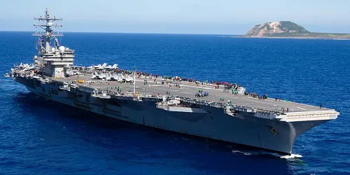 Live real-time tracking of military aircraft carrier USS Ronald Reagan from the United States Navy