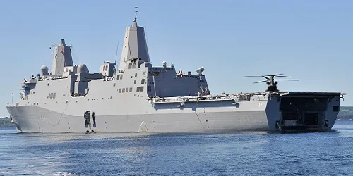 Live real-time tracking of military amphibious transport dock USS San Antonio from the United States Navy
