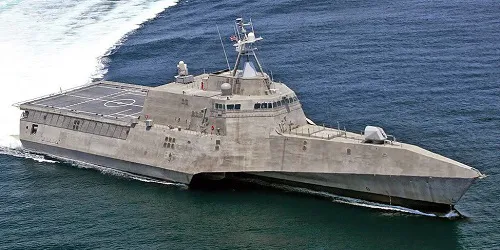 Live real-time tracking of military littoral combat ship USS Santa Barbara from the United States Navy