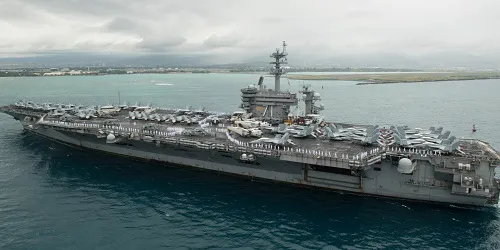 Live real-time tracking of military aircraft carrier USS Theodore Roosevelt from the United States Navy