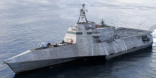 Live real-time tracking of military littoral combat ship USS Tulsa from the United States Navy