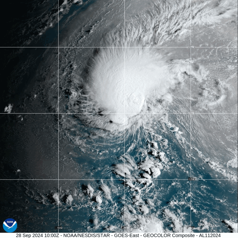 Tropical Storm Joyce (2024) Peak Intensity Satellite Image Animation