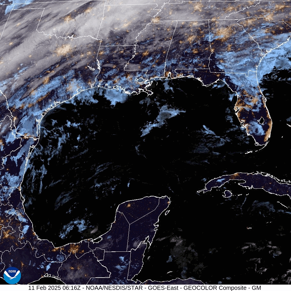 Tropical Storm Sara (2024) Landfall Satellite Image Animation