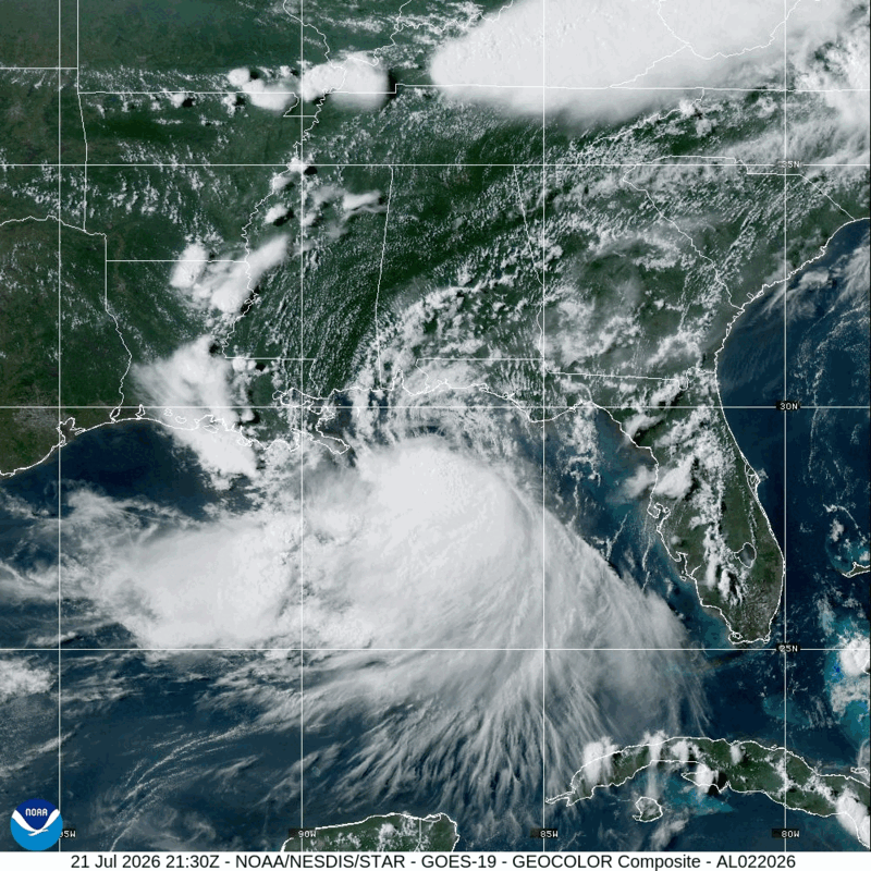 Tropical Storm Bertha (2026) Peak Intensity Satellite Image Animation