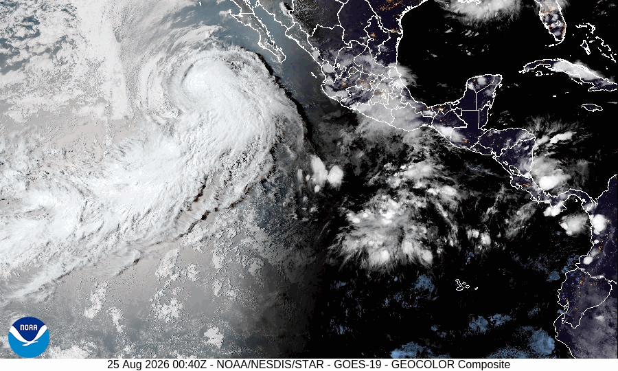 Tropical Storm Julio Peak Intensity Satellite Image Animation