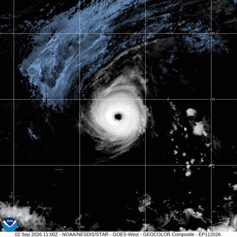 Category 4 Hurricane Karina (2026) Peak Intensity Satellite Image Animation