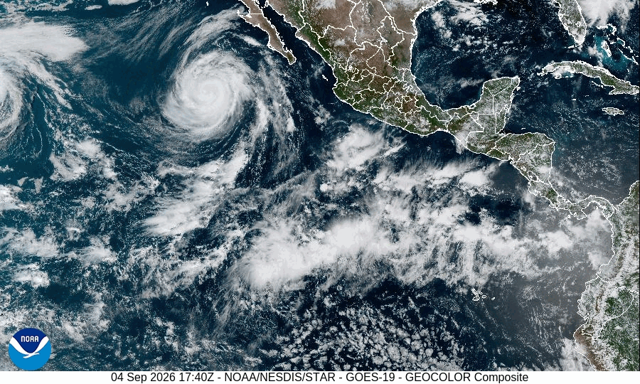 Category 2 Hurricane Marie (2026) Peak Intensity Satellite Image Animation