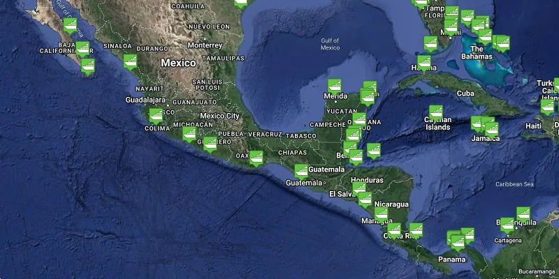 Central American Region Cruise Port Tracker Central American Region Cruise Port Tracker