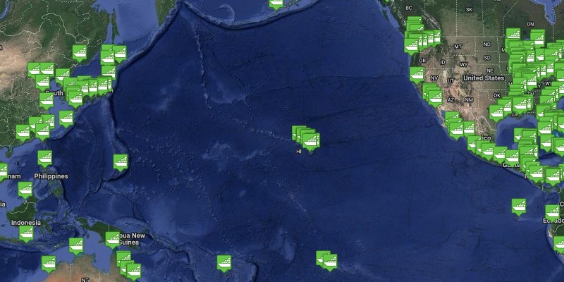 Pacific Ocean Region Cruise Port Tracker