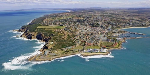 Aerial view of the the Port of Mossel Bay, South Africa