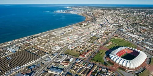 Aerial view of the Port Elizabeth (Gqeberha), South Africa