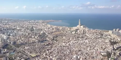 Aerial view of the the Port of Casablanca, Morocco
