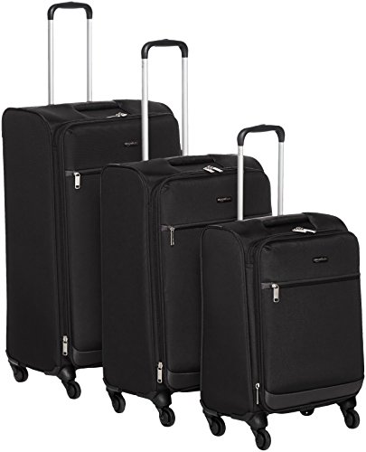 Amazon Basics Softside Spinner 3pc Suitcase Set