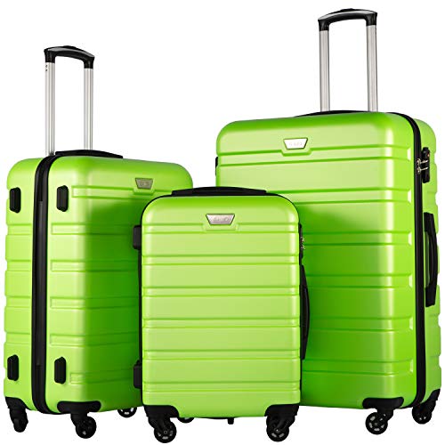 Coolife Luggage 3 Piece Set Suitcase Spinner Hardshell