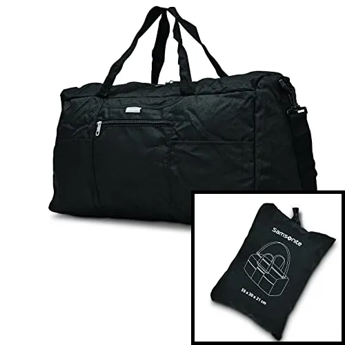 Samsonite Foldaway Packable Duffel Bag, Black, Medium