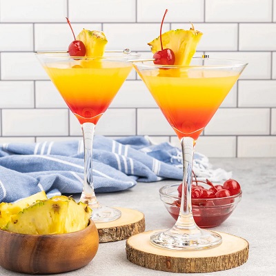 Pineapple Upside Down Martini - Carnival Cruise Lines Beverage Recipe