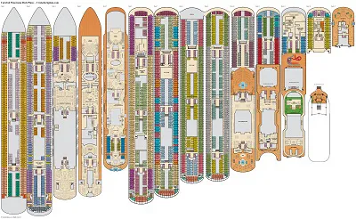 mardi gras carnival ship deck plans