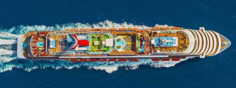 Carnival Cruise Ship Aerial View
